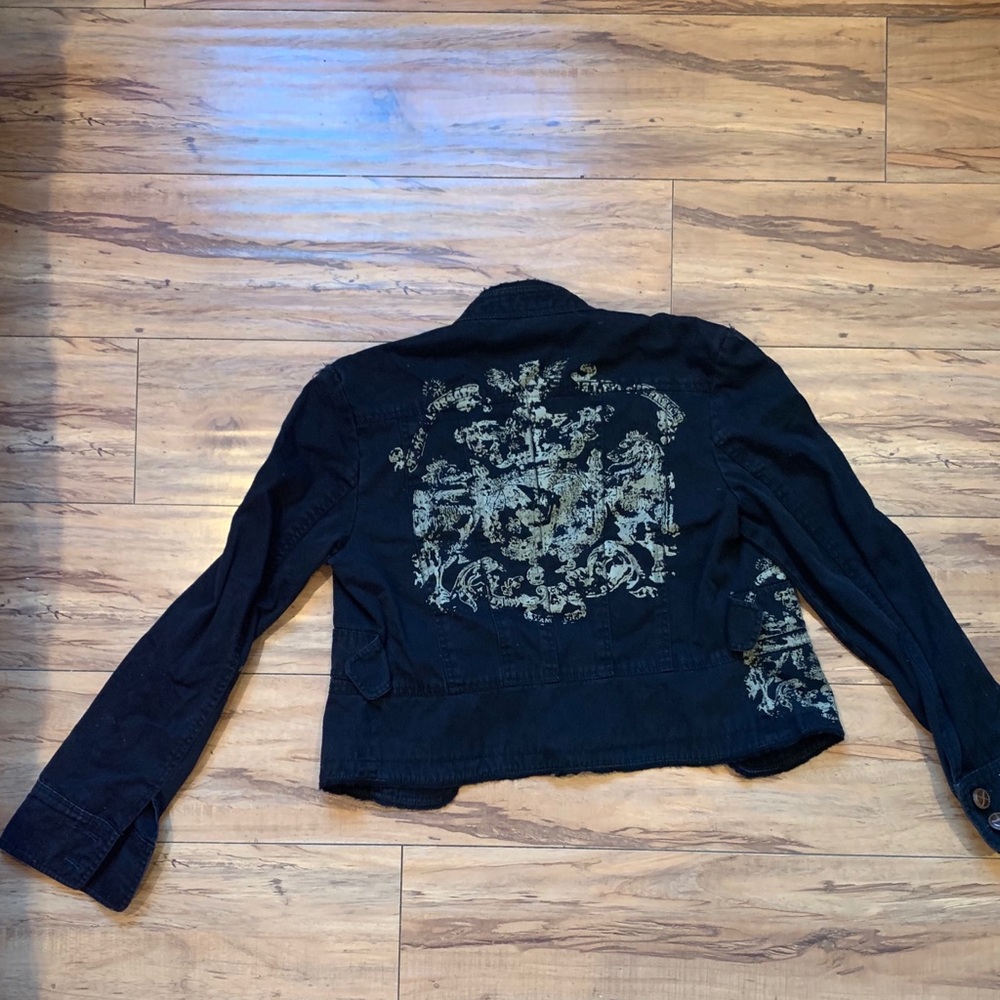 Black jacket with gold detail